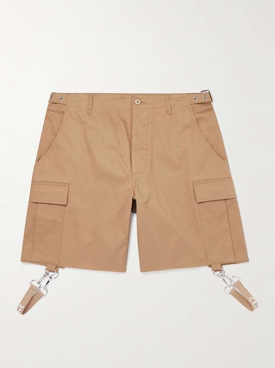 Taupe cargo shorts from Celine Homme