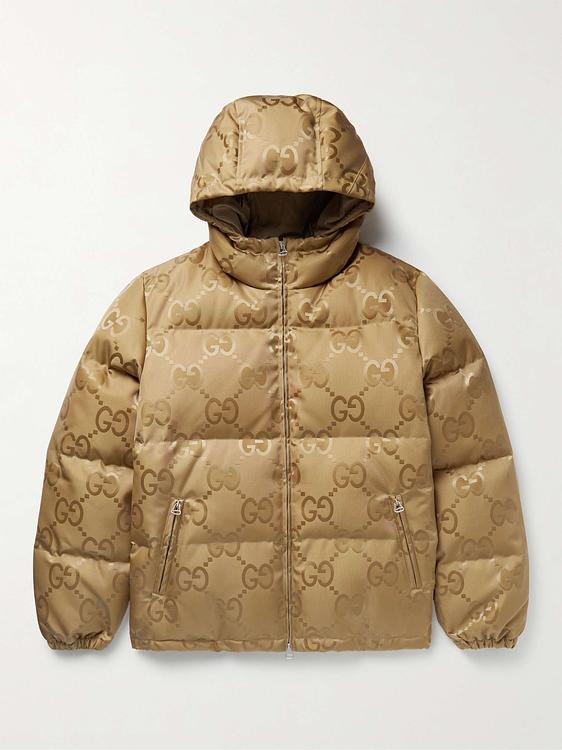 Brown down jacket from Gucci