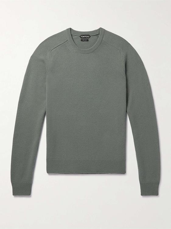 Grey cashmere sweater from Tom Ford