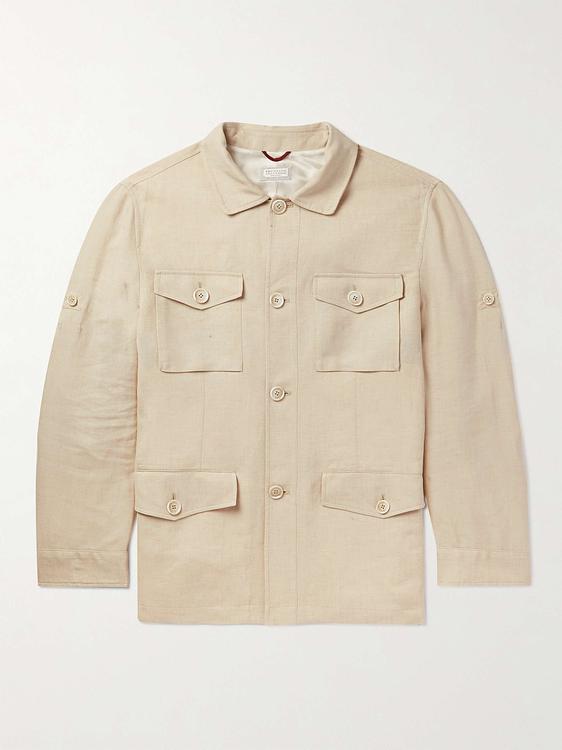 Beige overshirt from Brunello Cucinelli