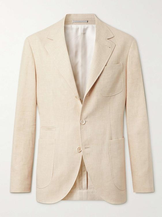 Beige suit jacket from Brunello Cucinelli