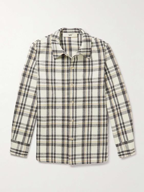 Checkered white casual shirt from Séfr
