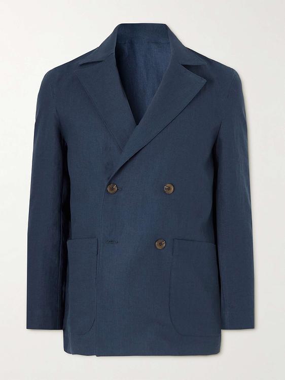 Dark blue double-breasted blazer from Stòffa