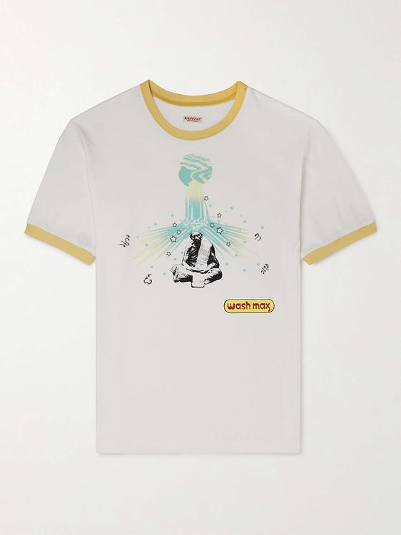 Print white t-shirt from Kapital