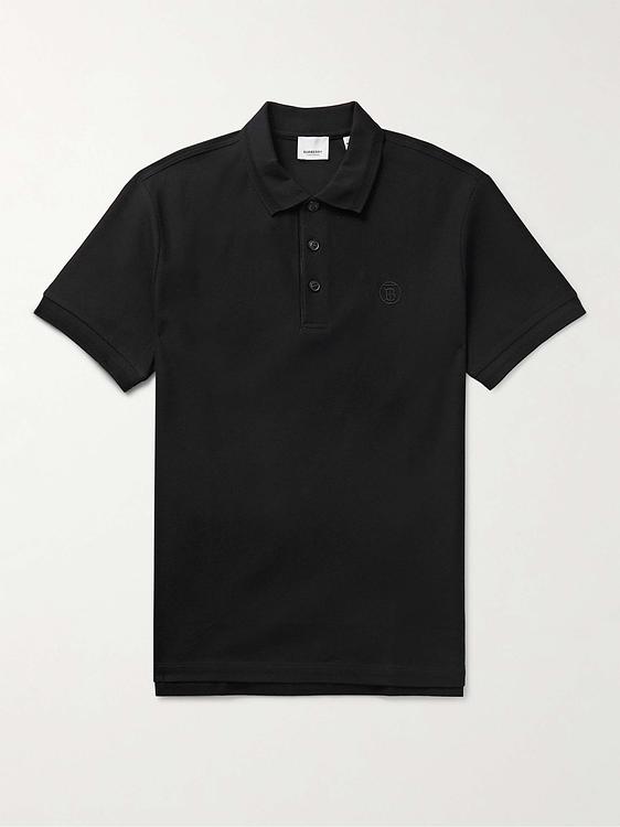 Black short sleeve polo shirt from Burberry