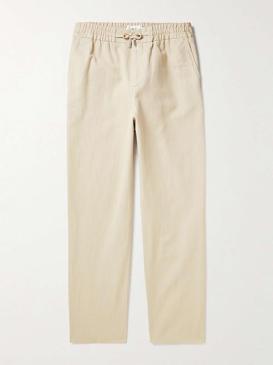 Beige drawstring trousers from Mr P.