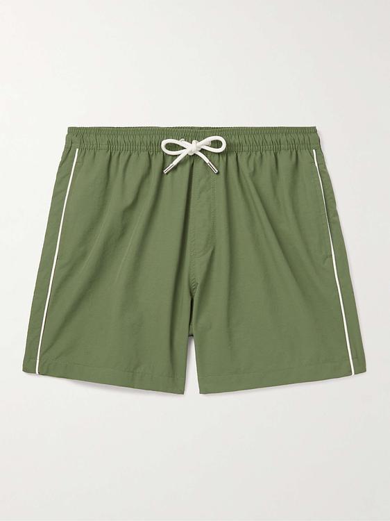 Green swim shorts from Mr P.