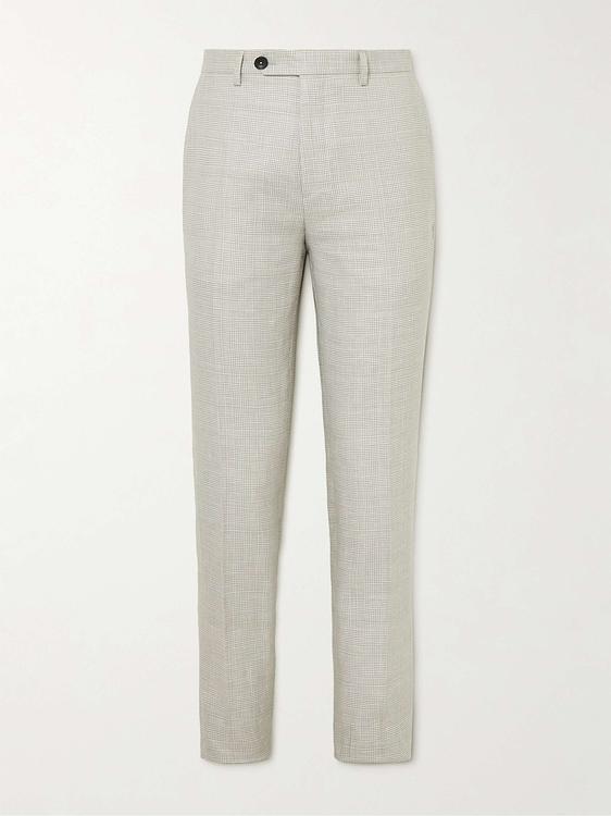 Checkered grey formal trousers from Mr P.