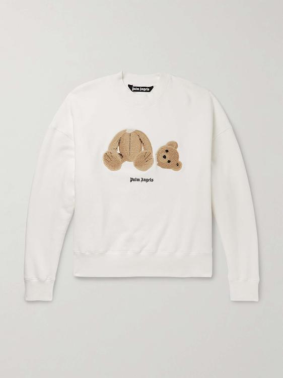 Print white sweatshirt from Palm Angels