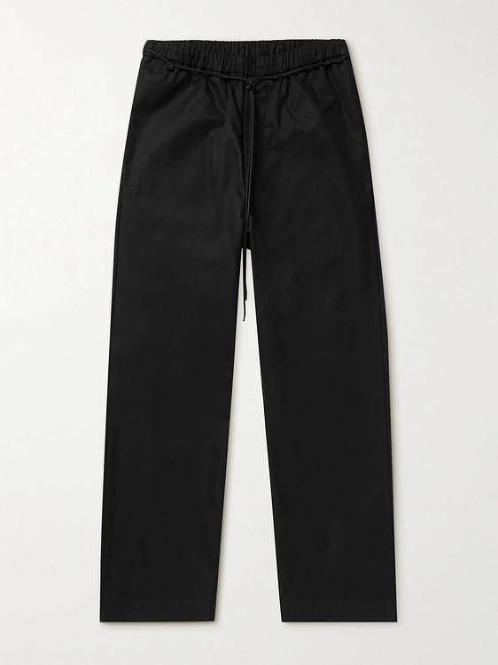 Black wide-leg casual trousers from Applied Art Forms
