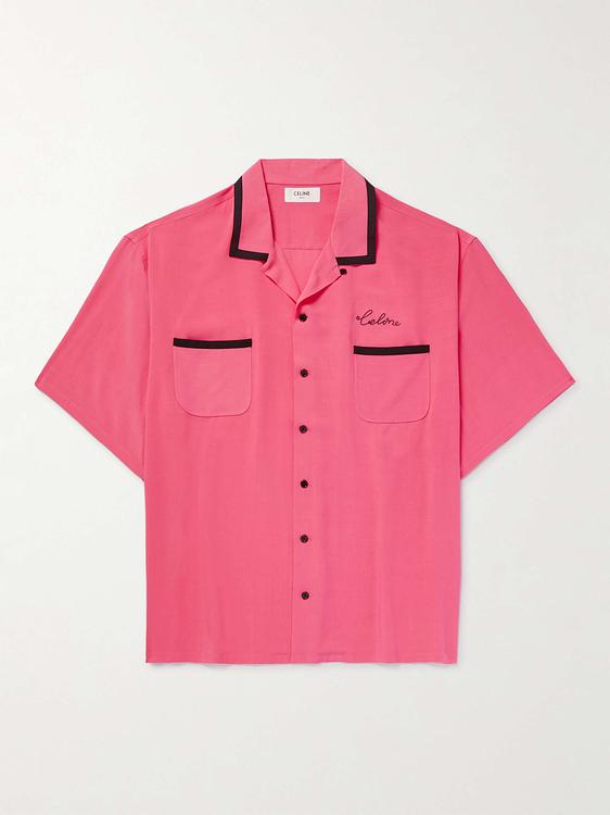 Pink short sleeve shirt from Celine Homme