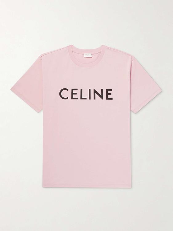 Print light pink t-shirt from Celine Homme