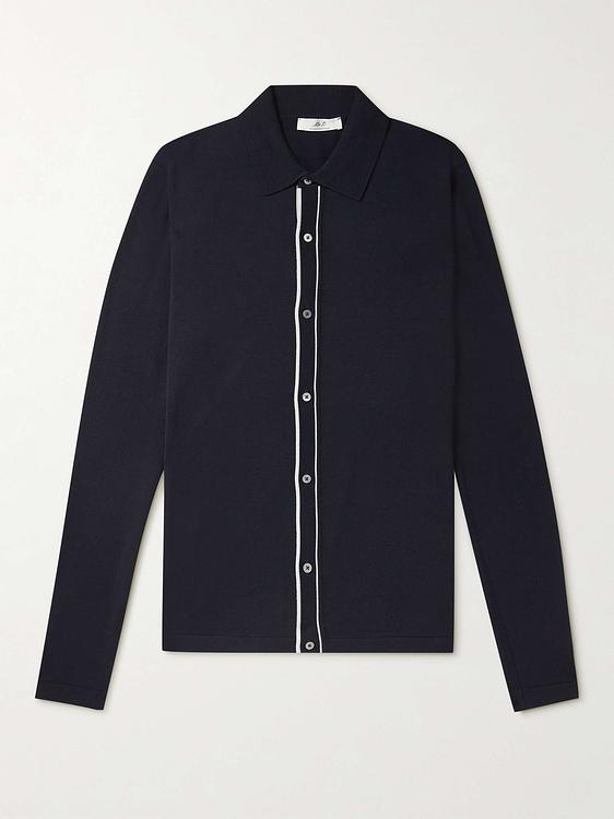 Black long sleeve polo shirt from Mr P.
