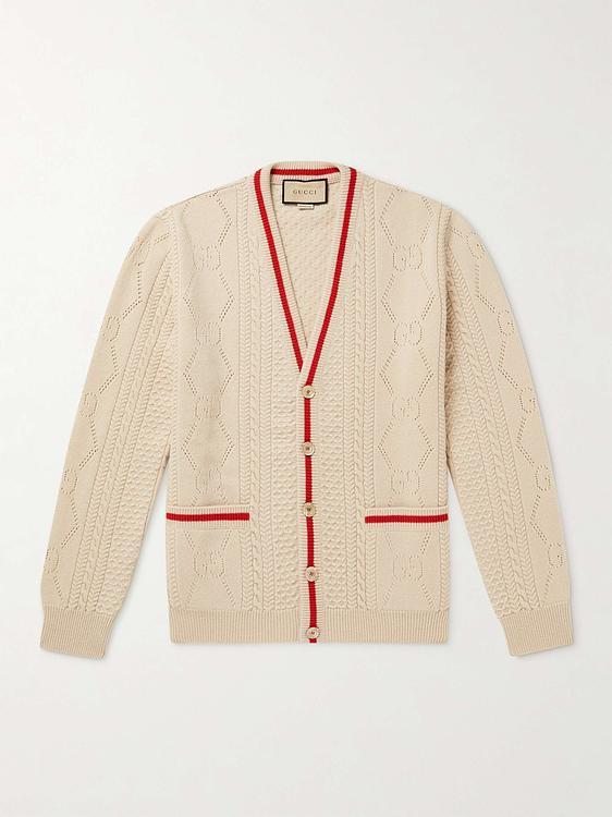 Beige cardigan from Gucci