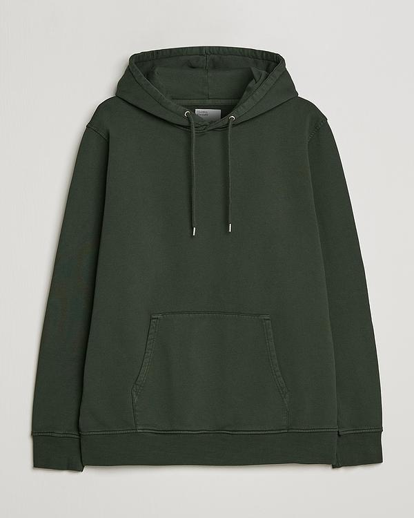Dark green hooded sweatshirt from Colorful Standard