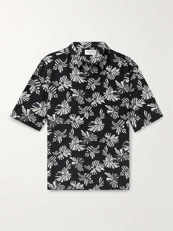 Black short sleeve shirt from Saint Laurent