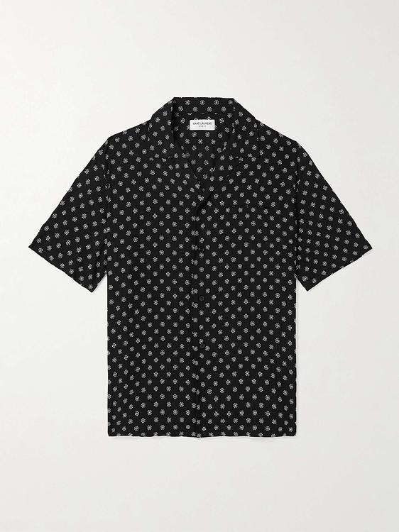 Black short sleeve shirt from Saint Laurent