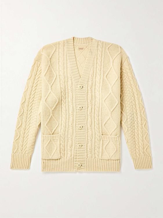 Yellow cardigan from Kapital