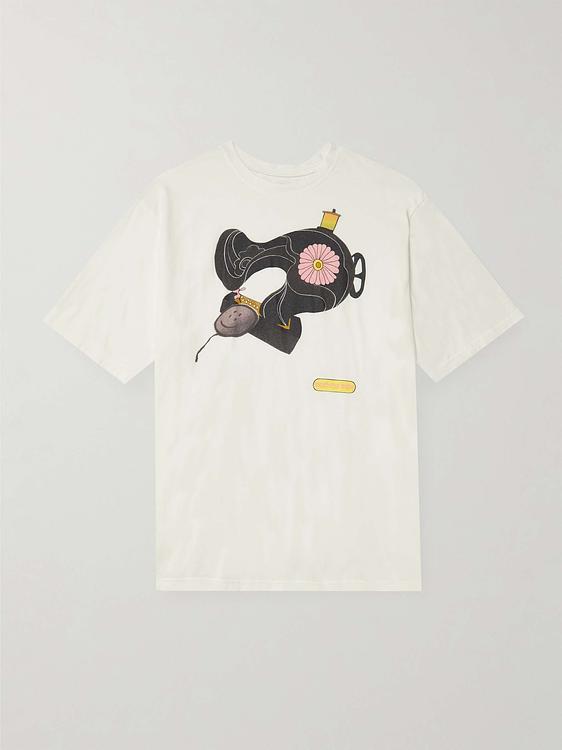 Print white t-shirt from Kapital