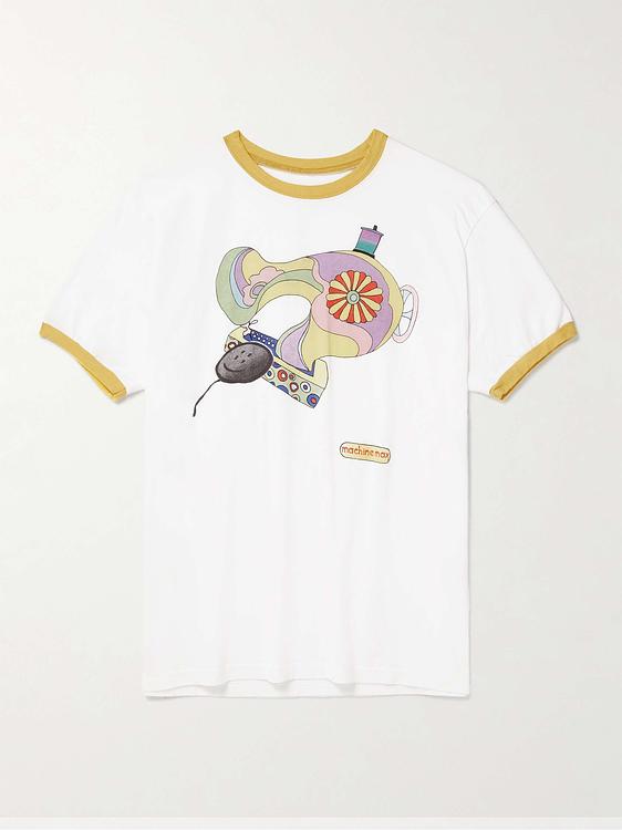 Print white t-shirt from Kapital