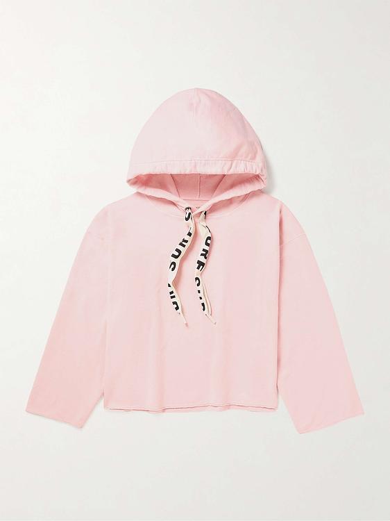 Print light pink hooded sweatshirt from Kapital