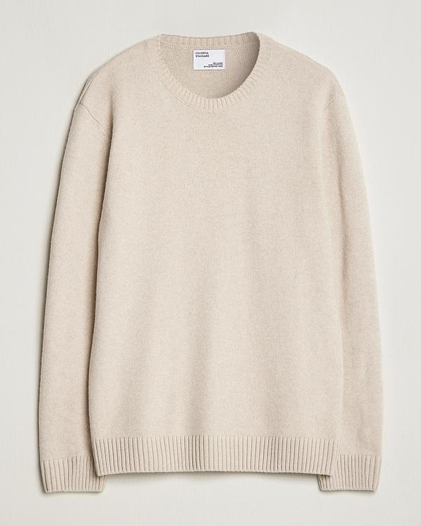 White sweater from Colorful Standard