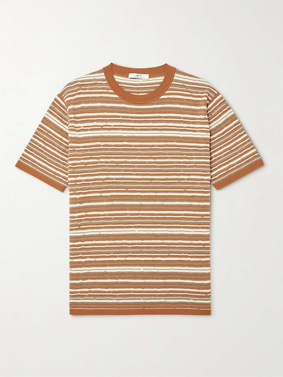 Striped brown t-shirt from Mr P.