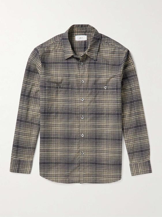 Checkered dark brown casual shirt from Mr P.
