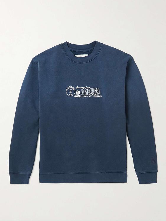 Print dark blue sweatshirt from One Of These Days