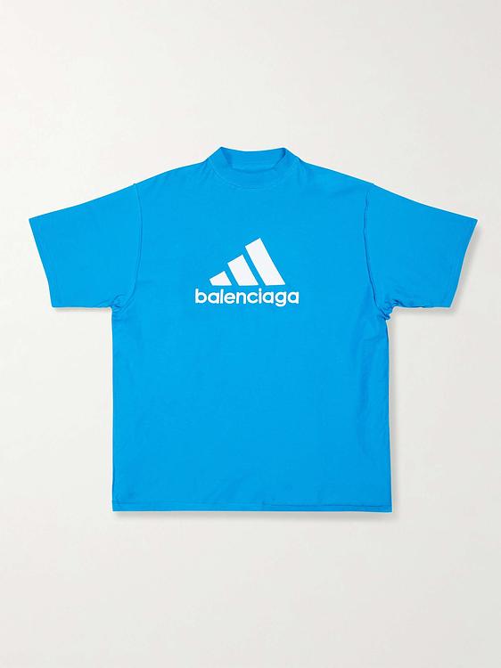 Print blue t-shirt from Balenciaga