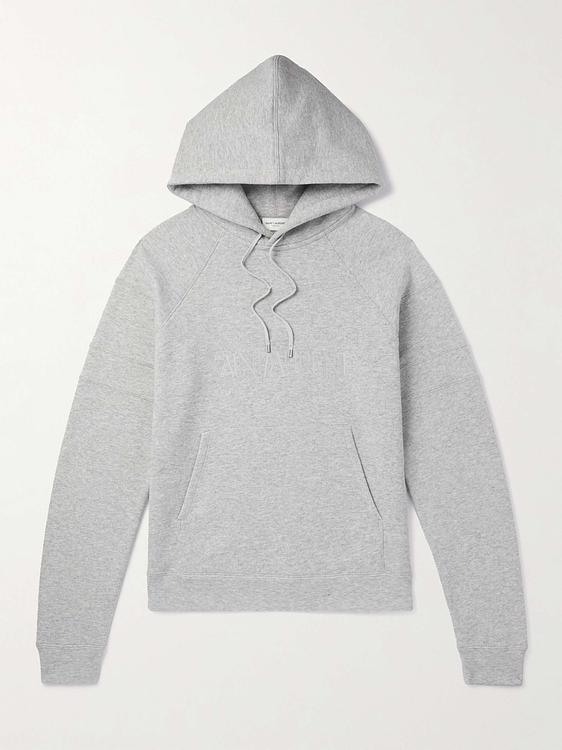 Grey hooded sweatshirt from Saint Laurent