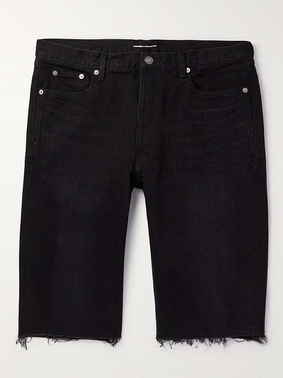 Black denim shorts from Saint Laurent