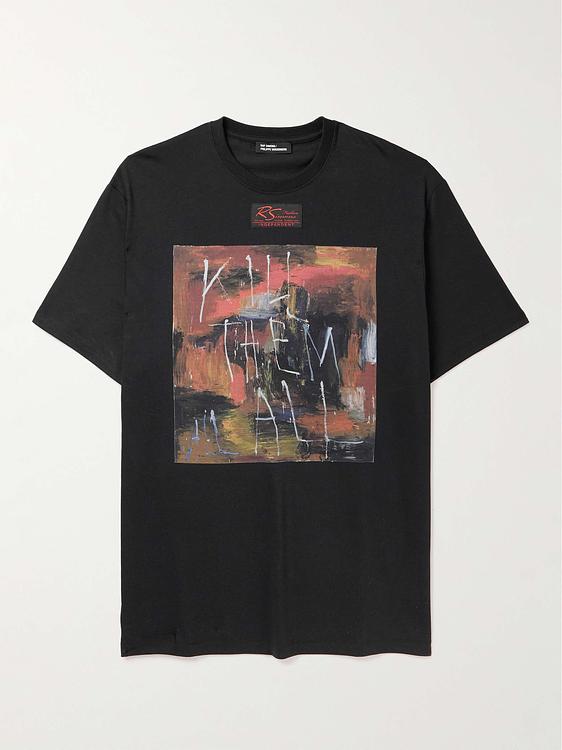 Print black t-shirt from Raf Simons