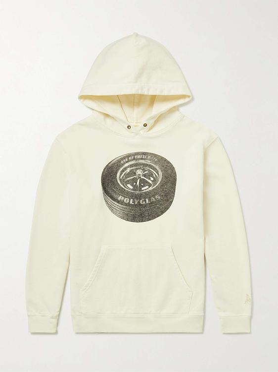 Print white hooded sweatshirt from One Of These Days