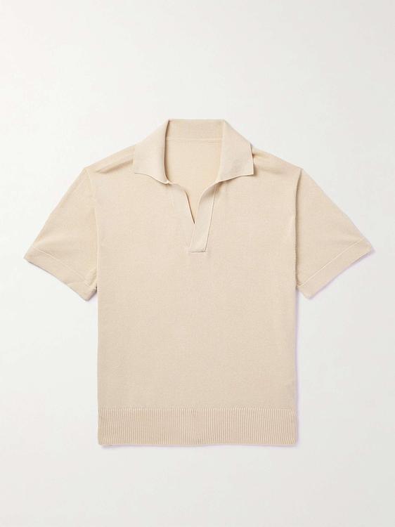Beige short sleeve polo shirt from Stòffa