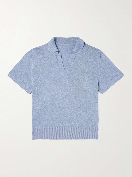 Light blue short sleeve polo shirt from Stòffa
