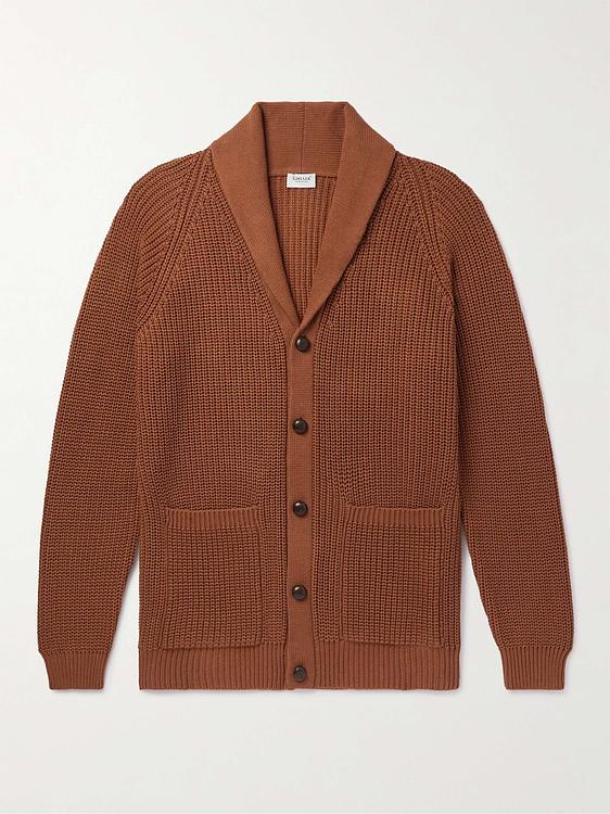 Brown cardigan from Ghiaia Cashmere