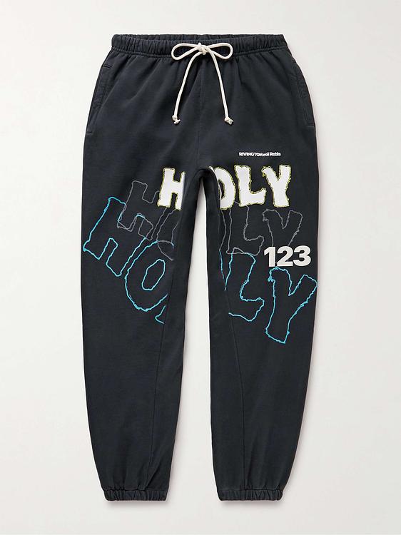 Print black sweatpants from Rrr123
