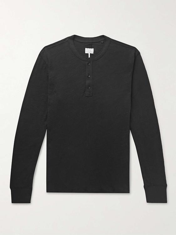 Black henley shirt from Rag & Bone