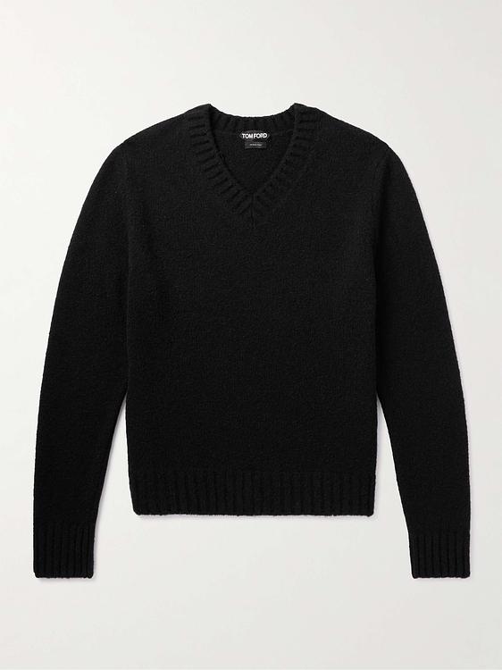Black v-neck sweater from Tom Ford