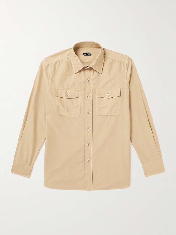 Beige casual shirt from Tom Ford