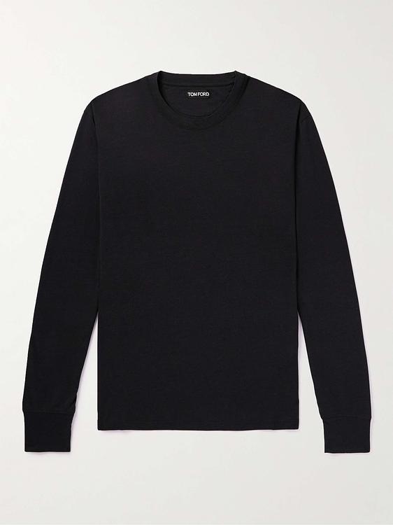 Black long sleeve t-shirt from Tom Ford