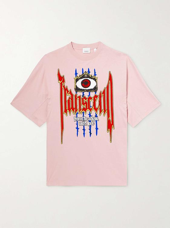 Print light pink t-shirt from Burberry