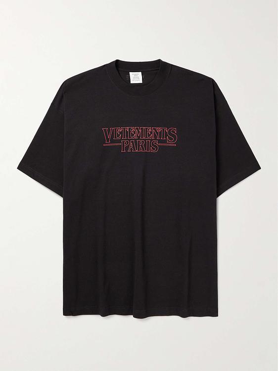 Print black t-shirt from Vetements