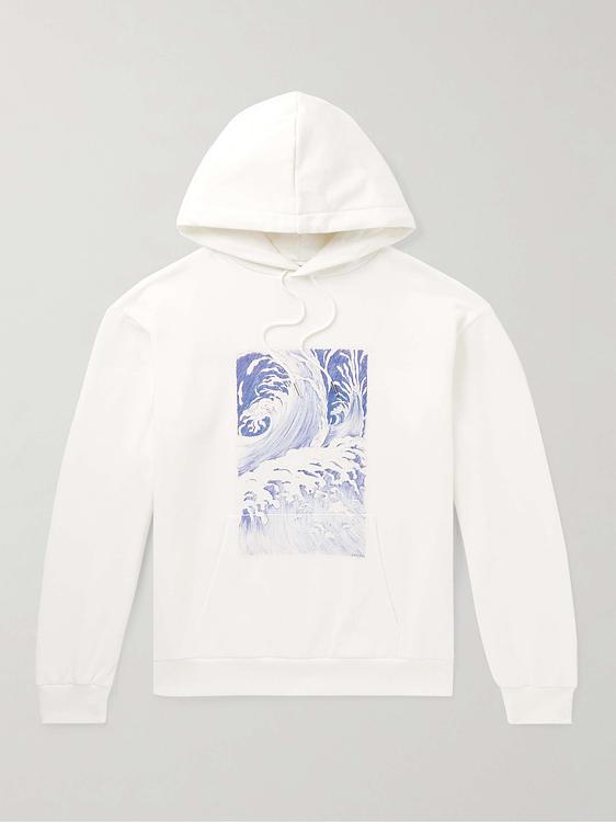 Print white hooded sweatshirt from Celine Homme