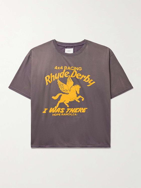 Print taupe t-shirt from Rhude