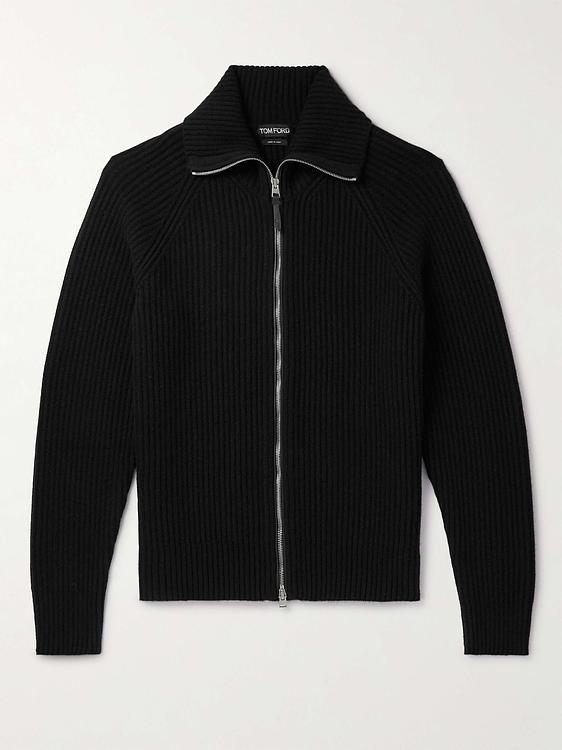 Black cardigan from Tom Ford