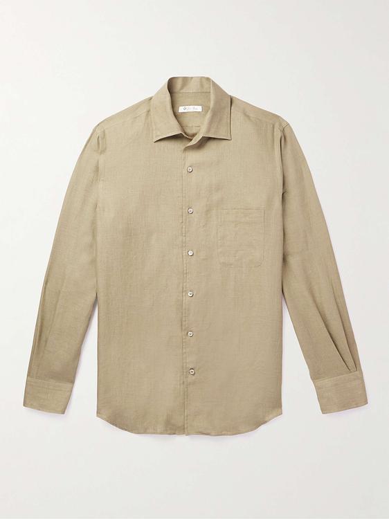 Taupe casual shirt from Loro Piana