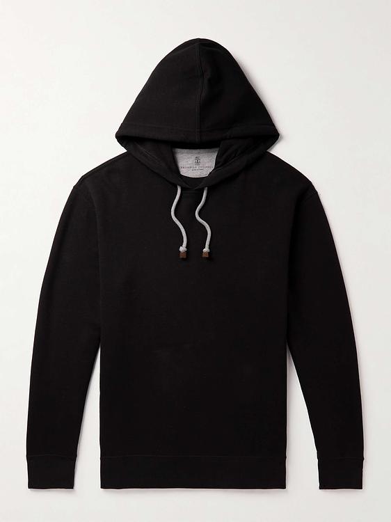 Black hooded sweatshirt from Brunello Cucinelli