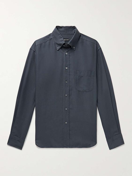 Dark grey casual shirt from Tom Ford